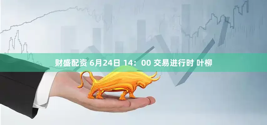 财盛配资 6月24日 14：00 交易进行时 叶柳